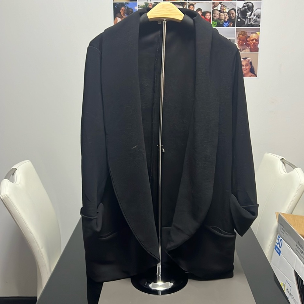 Black 3/4 sleeve blazer Frenchmauve